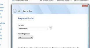 رایت اطلاعات توسط ویندوز روی cd یا dvd
