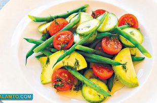 cherry tomato cucumber and green bean salad recipes 310x205 - طرز تهیه ی سالاد خیار، گوجه گیلاسی و لوبیا سبز
