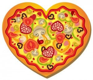 pizza heart 300x258 - آموزش پخت پیتزا قلب